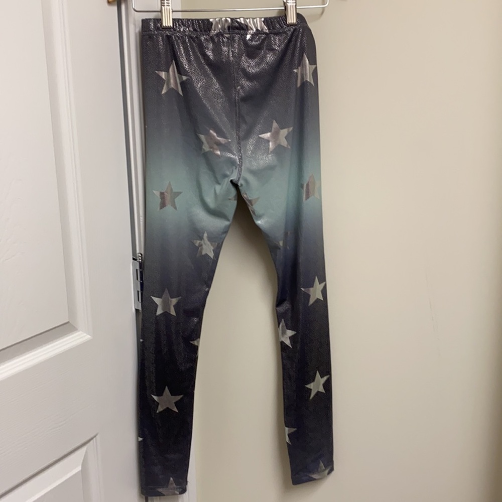 Justice star leggings size 12 EUC